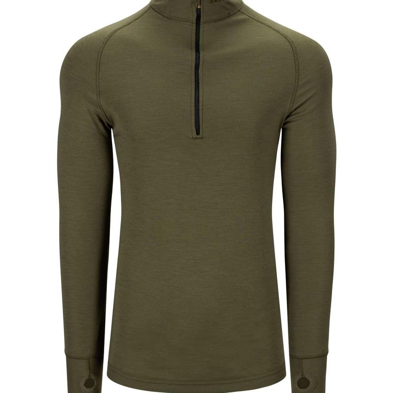 Brynje Tactical Arctic Zip Polo 3/4 neck Olivengrønn