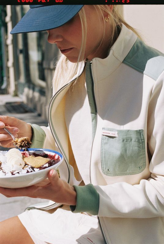Ditch-Hiker Track Jacket Womens Oatmeal