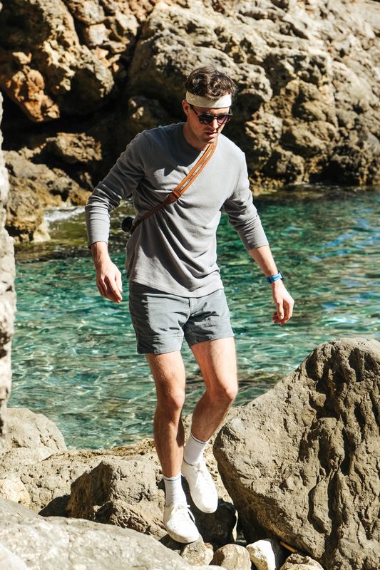 6Incher Wild Velvet Shorts Mens Stormy Blue