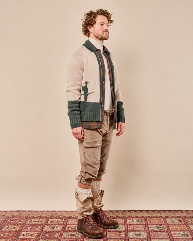 Amundsen Huntsman Cardigan Mens Desert/Olive