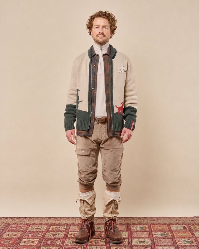 Amundsen Huntsman Cardigan Mens Desert/Olive