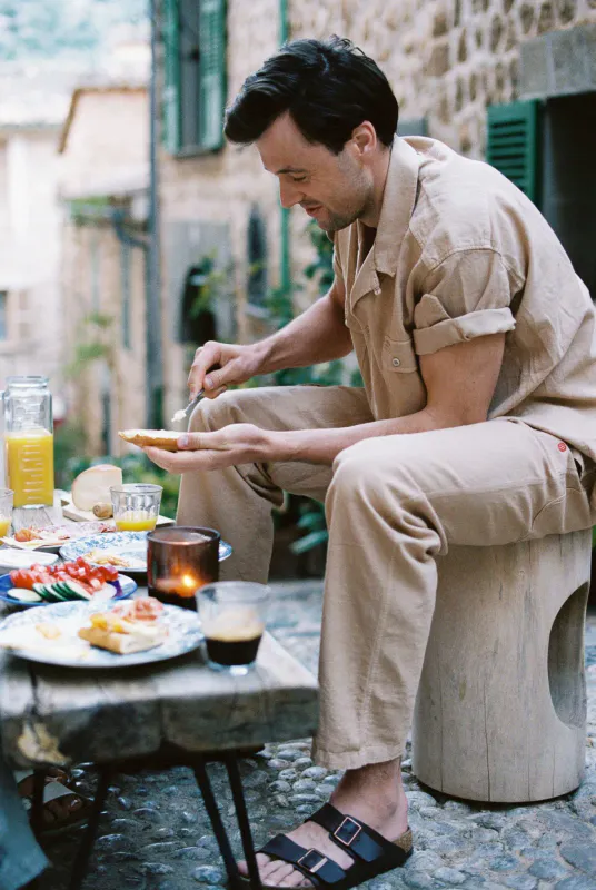 Traveller’s Linen SS Mens 625 Khaki