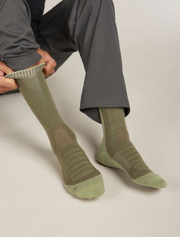 Men's Merino Hike+ Heavy Crew Socks Loden/Lichen