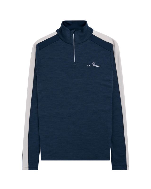 Amundsen 5Mila Half Zip Mens Faded Navy/Stripe