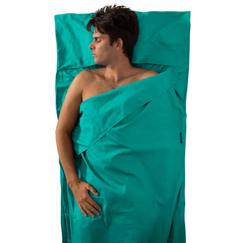 STS Sleepliner Cotton Premium Travel Liner Sea Foam