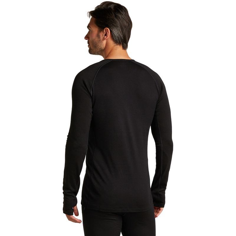 Men's 200 ZoneKnit LS Crewe Thermal Black