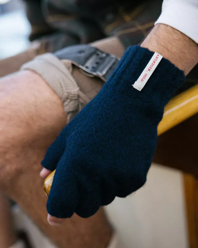 Boiled Finger Gloves 590 Faded Navy Onesize