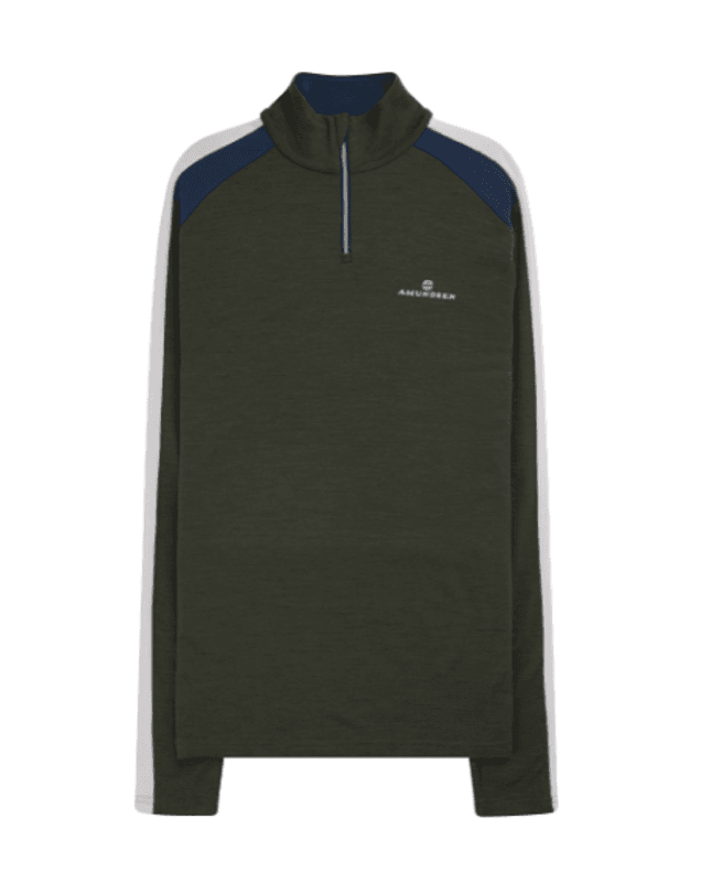 Amundsen 5Mila Half Zip M´s 450 Olive Stripe