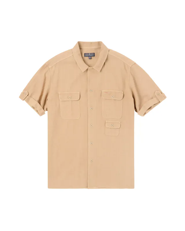 Traveller’s Linen SS Mens 625 Khaki