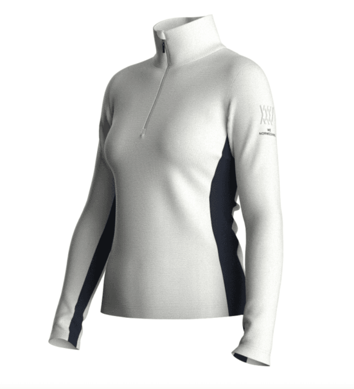 Voss 1/4-zip women Off White