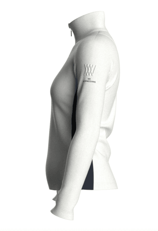 Voss 1/4-zip women Off White