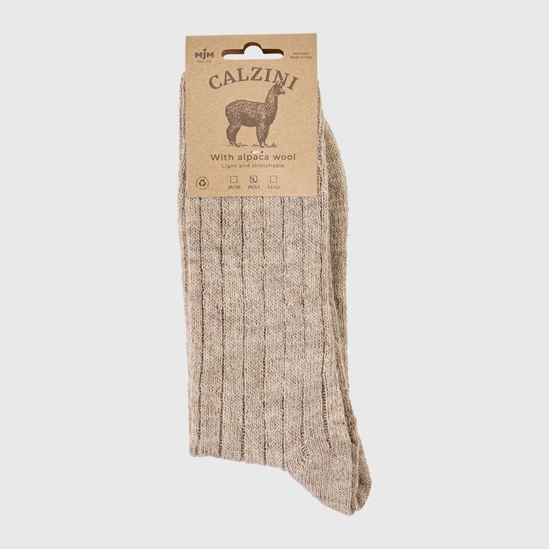 Calzini  Socks Rib 509 Beige Alpaca/Wool